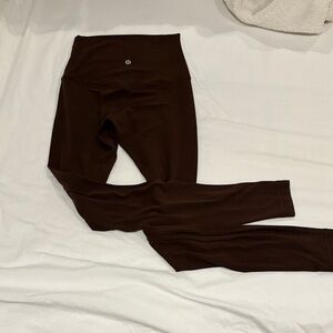Lululemon Align Brown Super High-Waisted Leggings espresso full length 28”